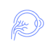 retina icon blue